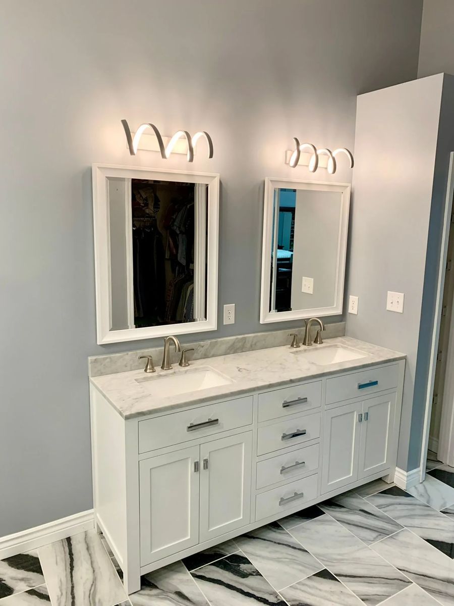 Marble double vanity