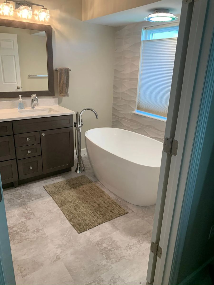 Spa bath with soaking tub